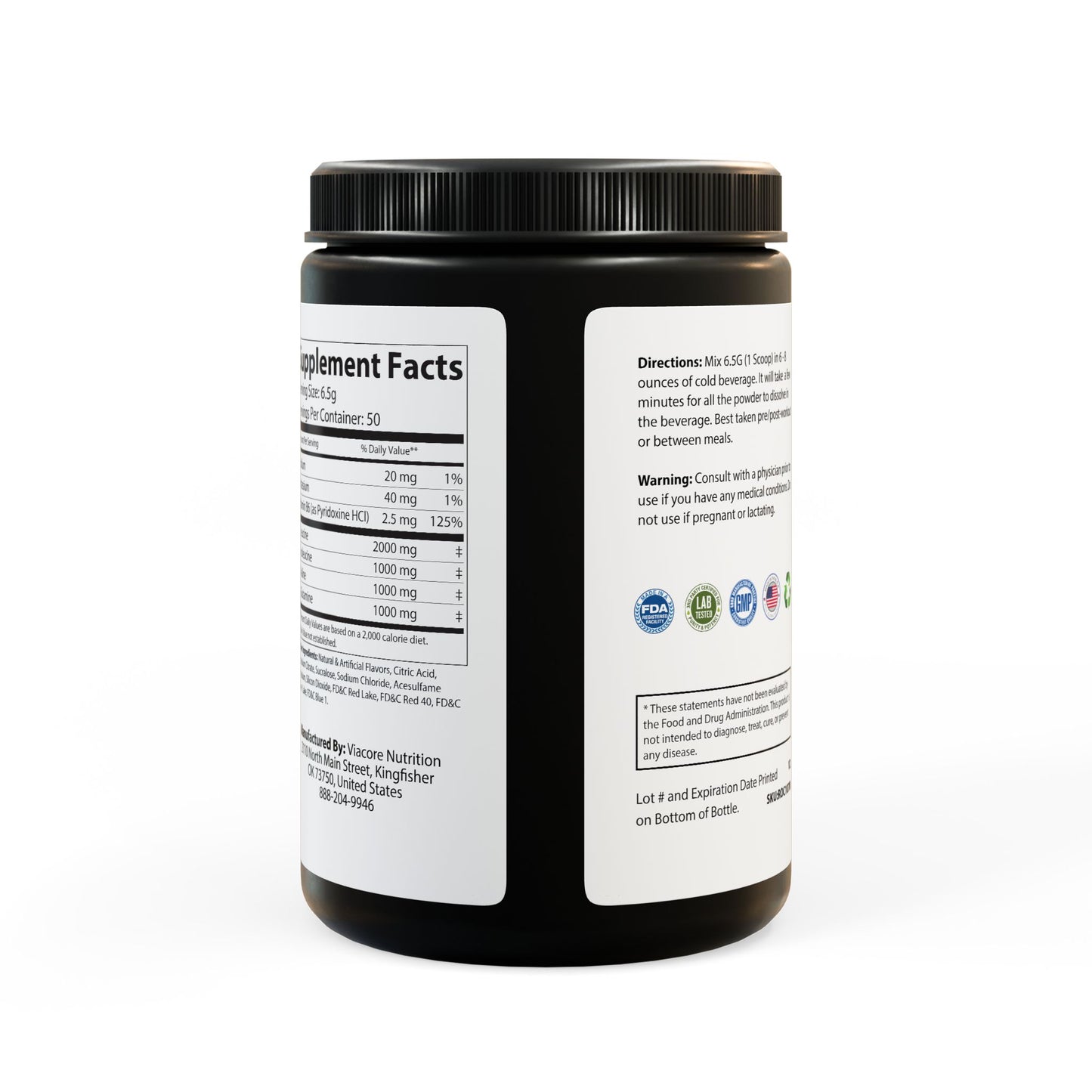 Porcupine BCAA Supplement, Grape (325g, 11.46oz, 50 servings)