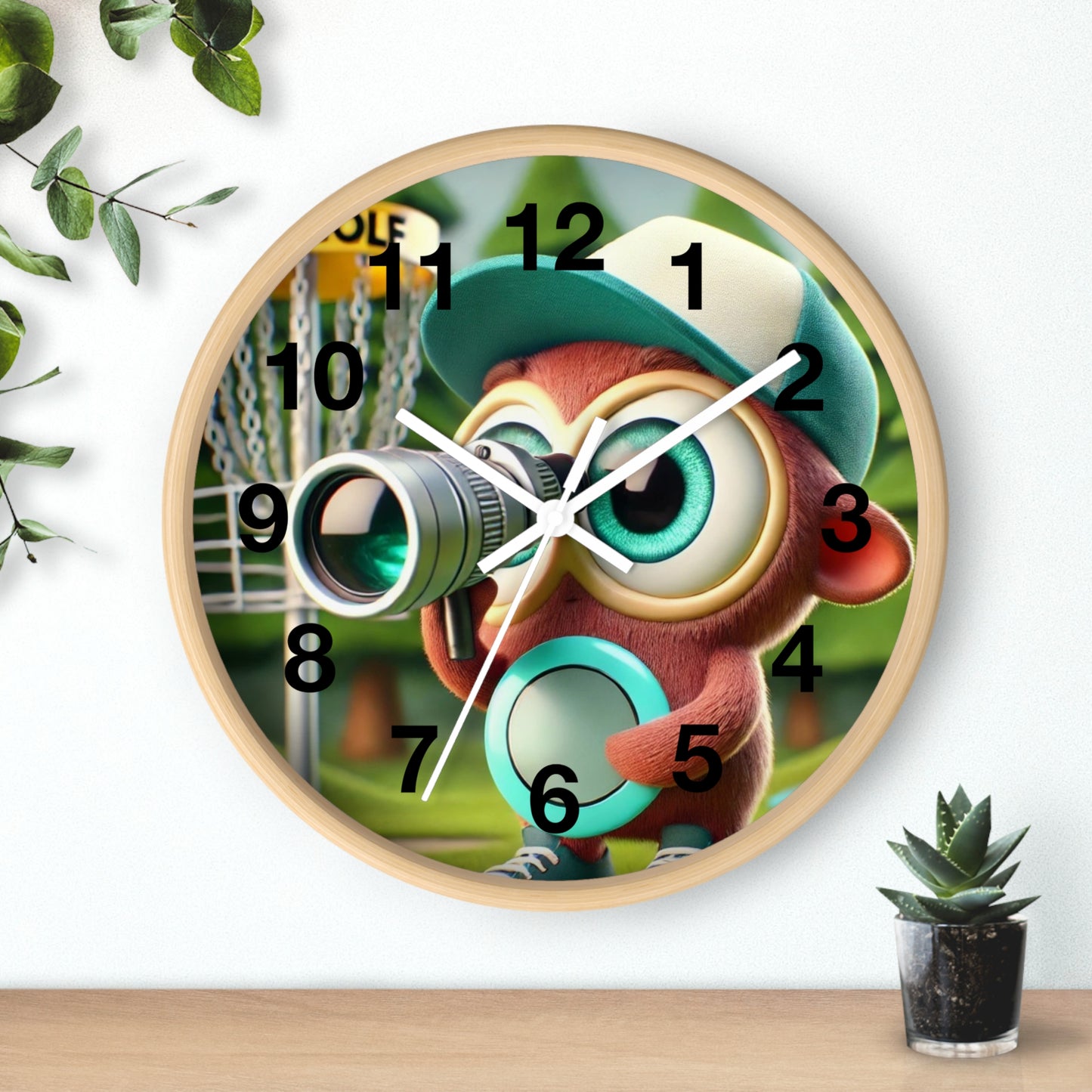 Gremlin Disc Golf Wall Clock, Funny Disc Golf Clock, Unique Clock Decor, Disc Golf Lover Gift, Nursery Room Clock