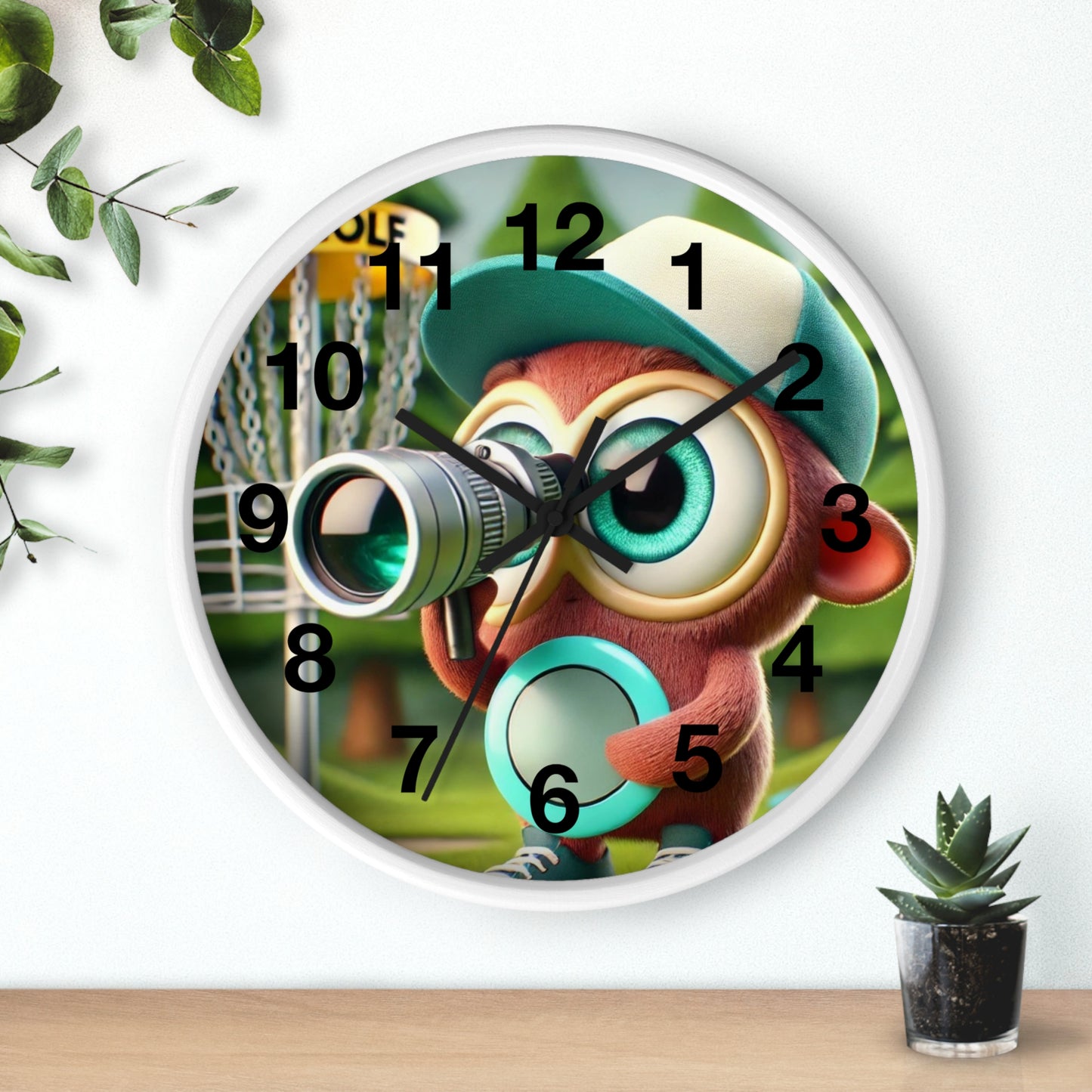 Gremlin Disc Golf Wall Clock, Funny Disc Golf Clock, Unique Clock Decor, Disc Golf Lover Gift, Nursery Room Clock