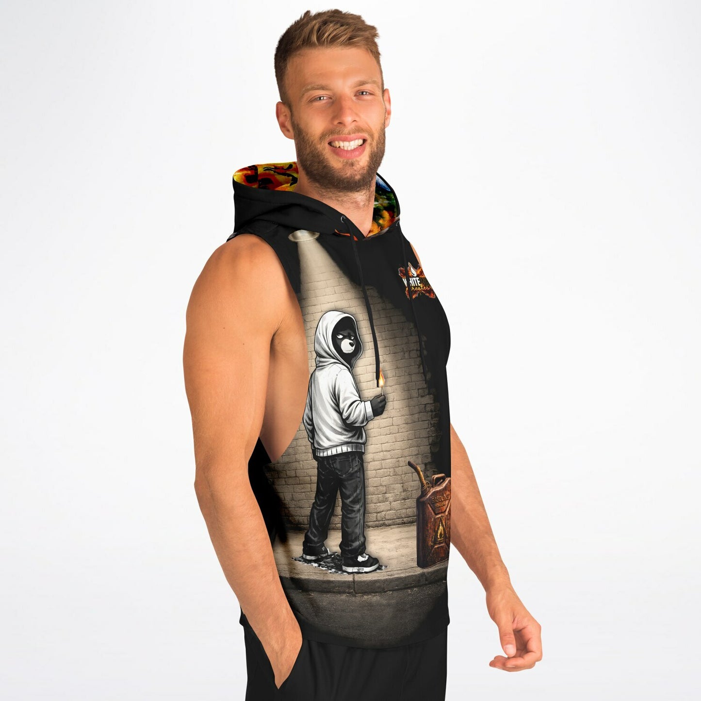 Watch The World Burn - Drop Armhole Hoodie