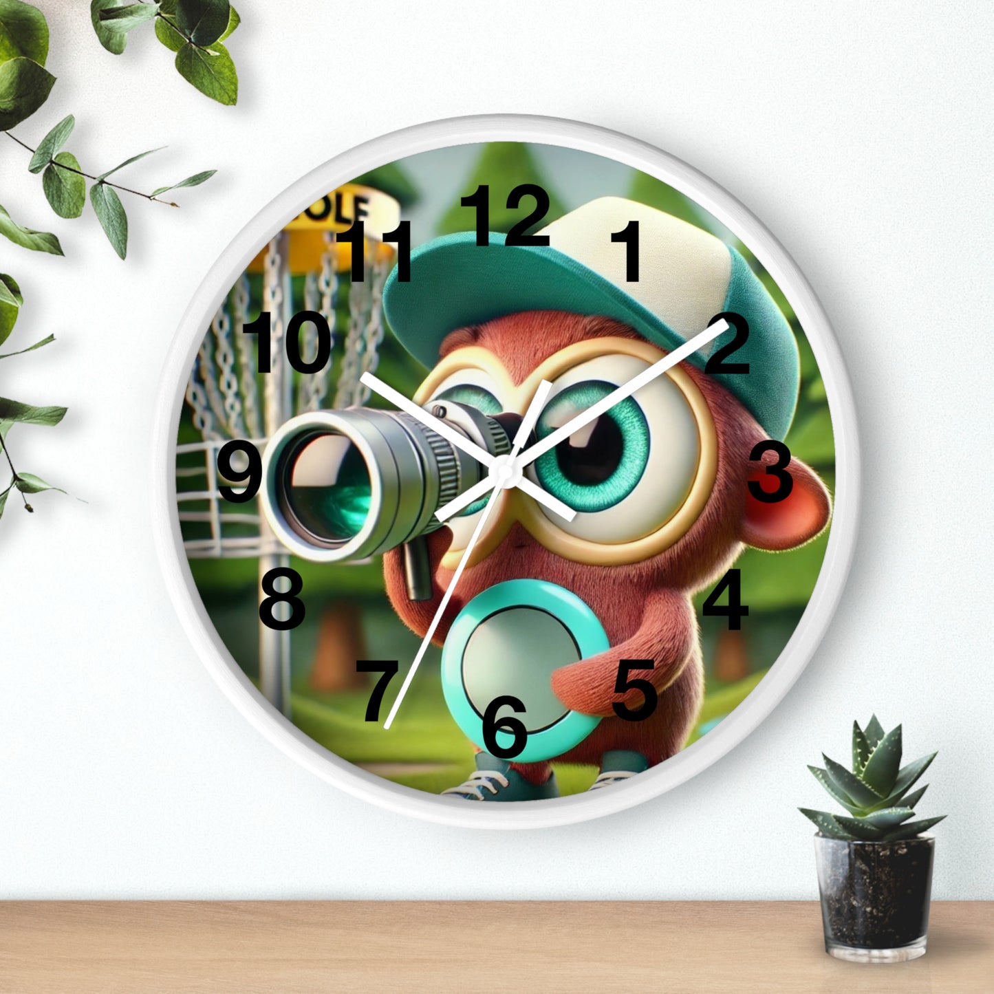 Gremlin Disc Golf Wall Clock, Funny Disc Golf Clock, Unique Clock Decor, Disc Golf Lover Gift, Nursery Room Clock