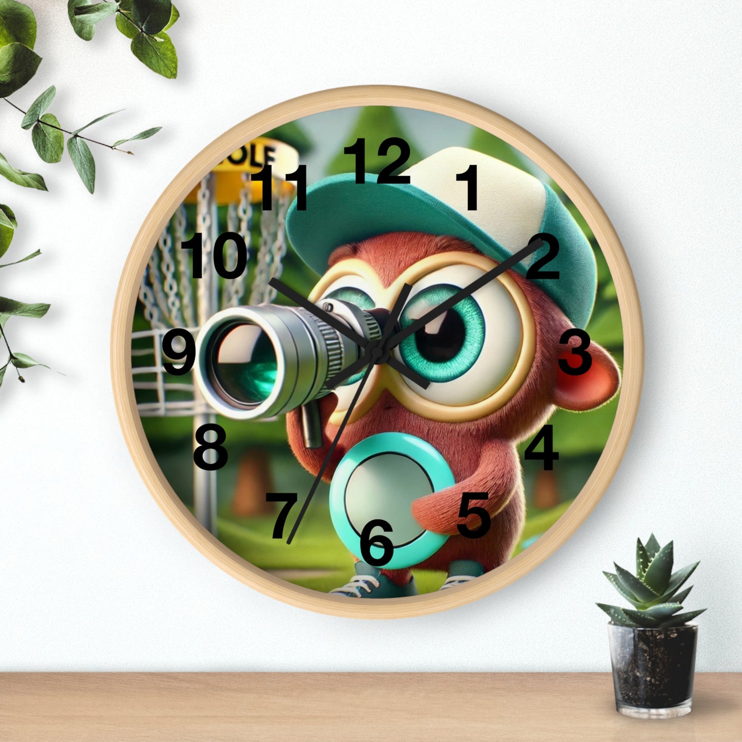 Gremlin Disc Golf Wall Clock, Funny Disc Golf Clock, Unique Clock Decor, Disc Golf Lover Gift, Nursery Room Clock