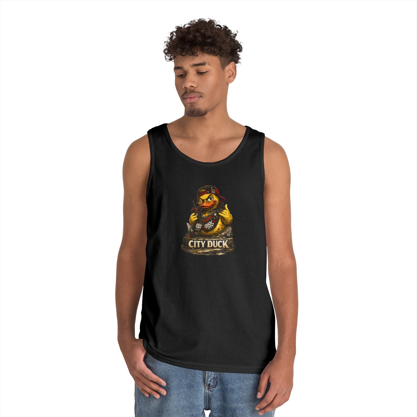 City Duck Graphic Tank Top — Vintage Urban Rubber Duck Tee