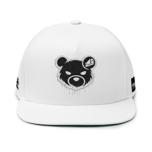 The Maker (White) Flat Bill Hat (snapback)
