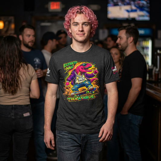 Thugasaurus Skateboard T‑Shirt