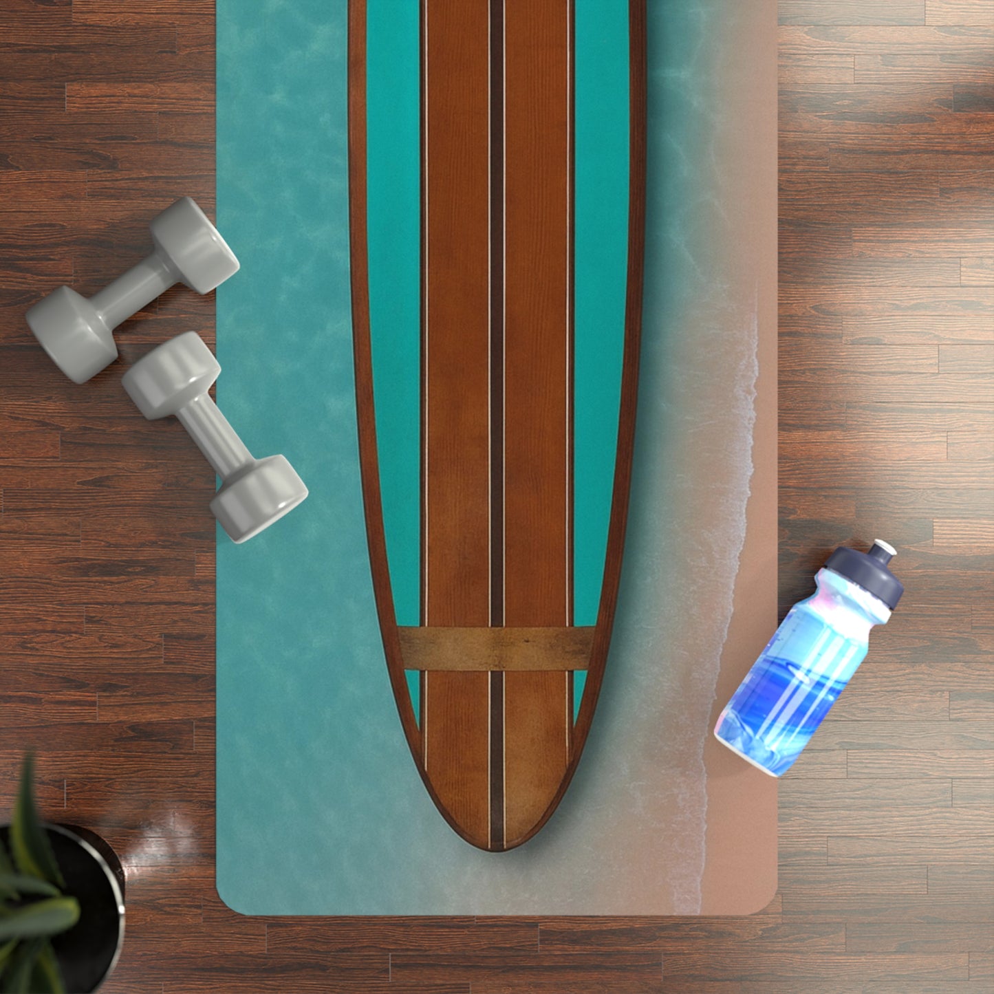 Hawaii Vibes Surfboard Yoga Mat - NamaSurf Collection