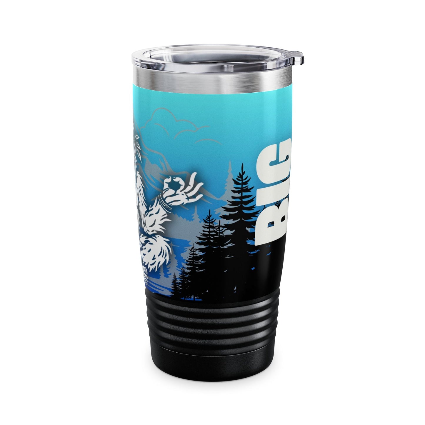 BIG ZEN Forest Tumbler (blue/teal) - Insulated 20oz Stainless Steel Travel Mug