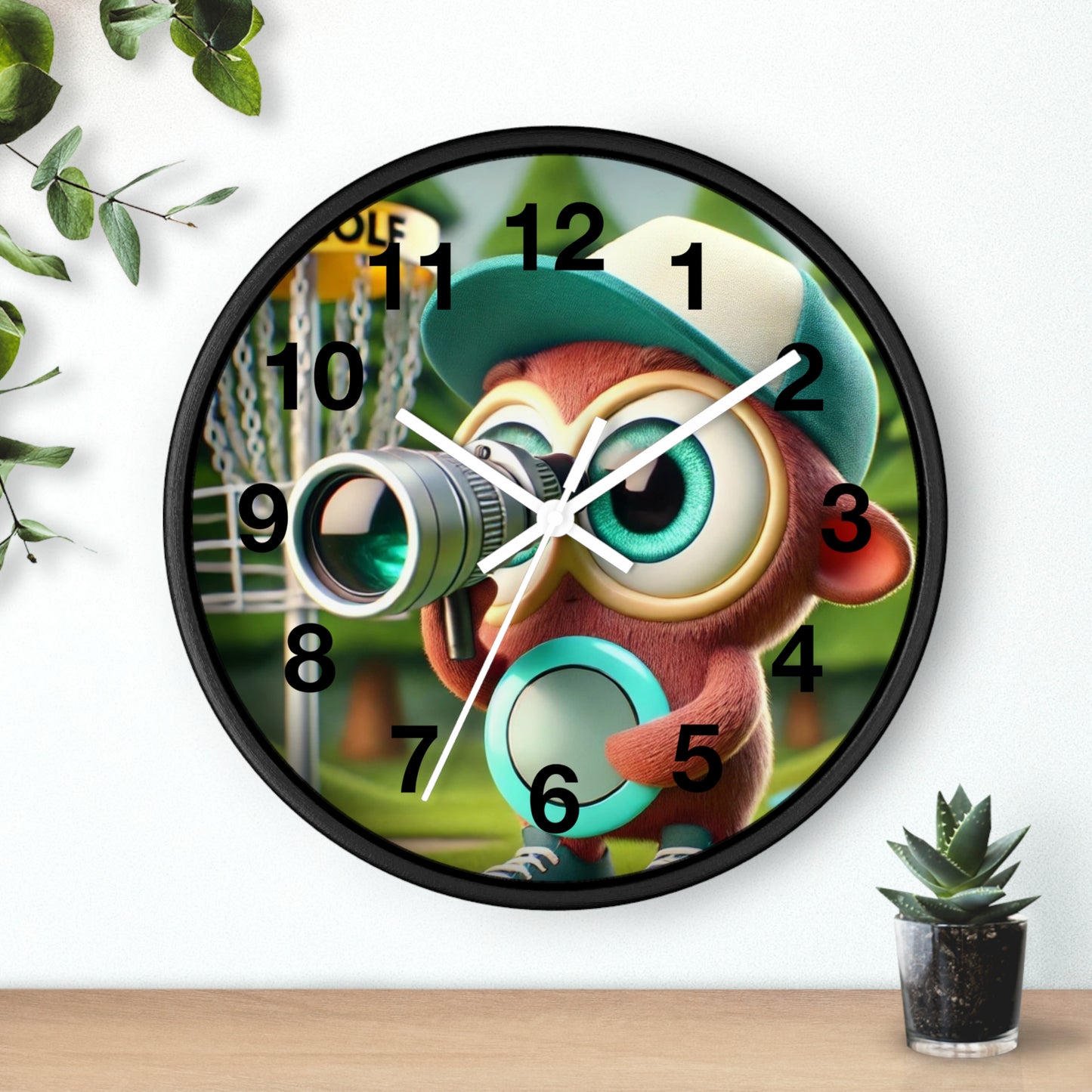 Gremlin Disc Golf Wall Clock, Funny Disc Golf Clock, Unique Clock Decor, Disc Golf Lover Gift, Nursery Room Clock
