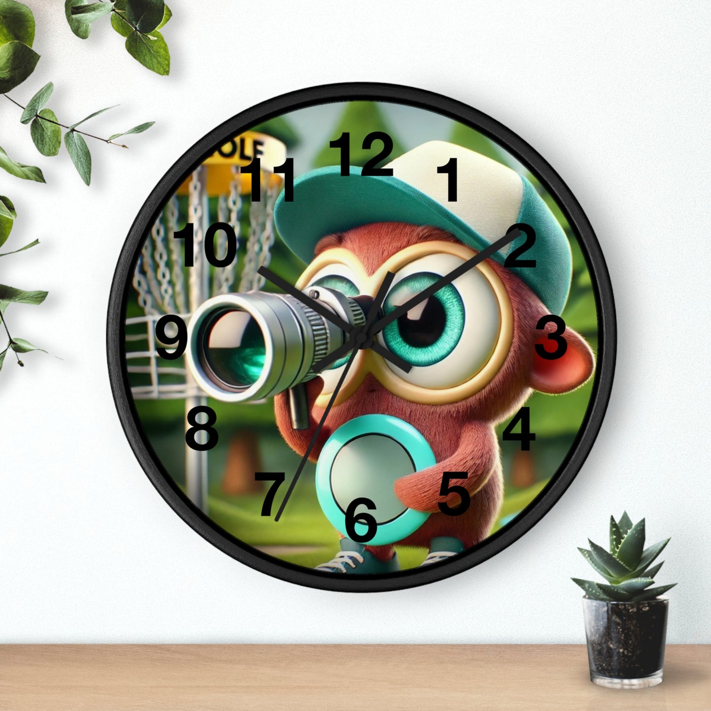 Gremlin Disc Golf Wall Clock, Funny Disc Golf Clock, Unique Clock Decor, Disc Golf Lover Gift, Nursery Room Clock