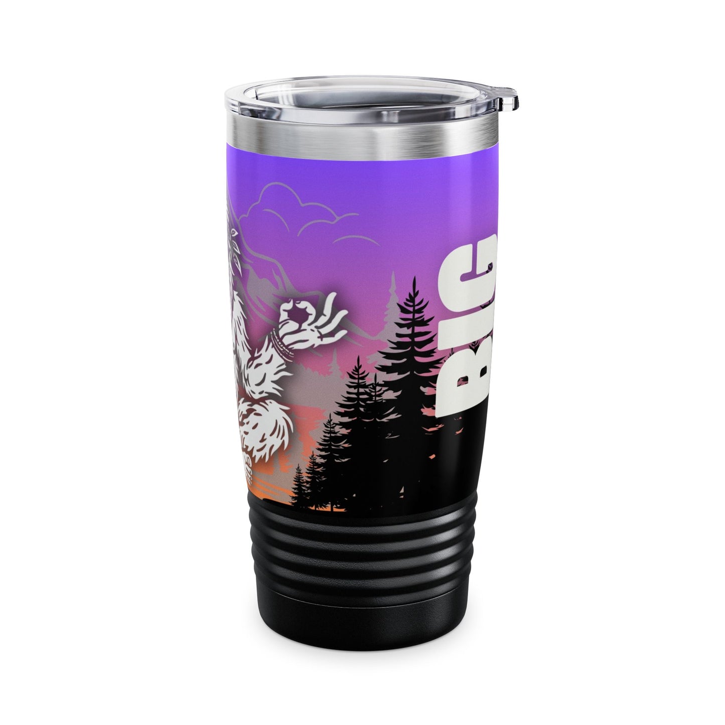 BIG ZEN Forest Tumbler (purple/orange) - Insulated 20oz Stainless Steel Travel Mug