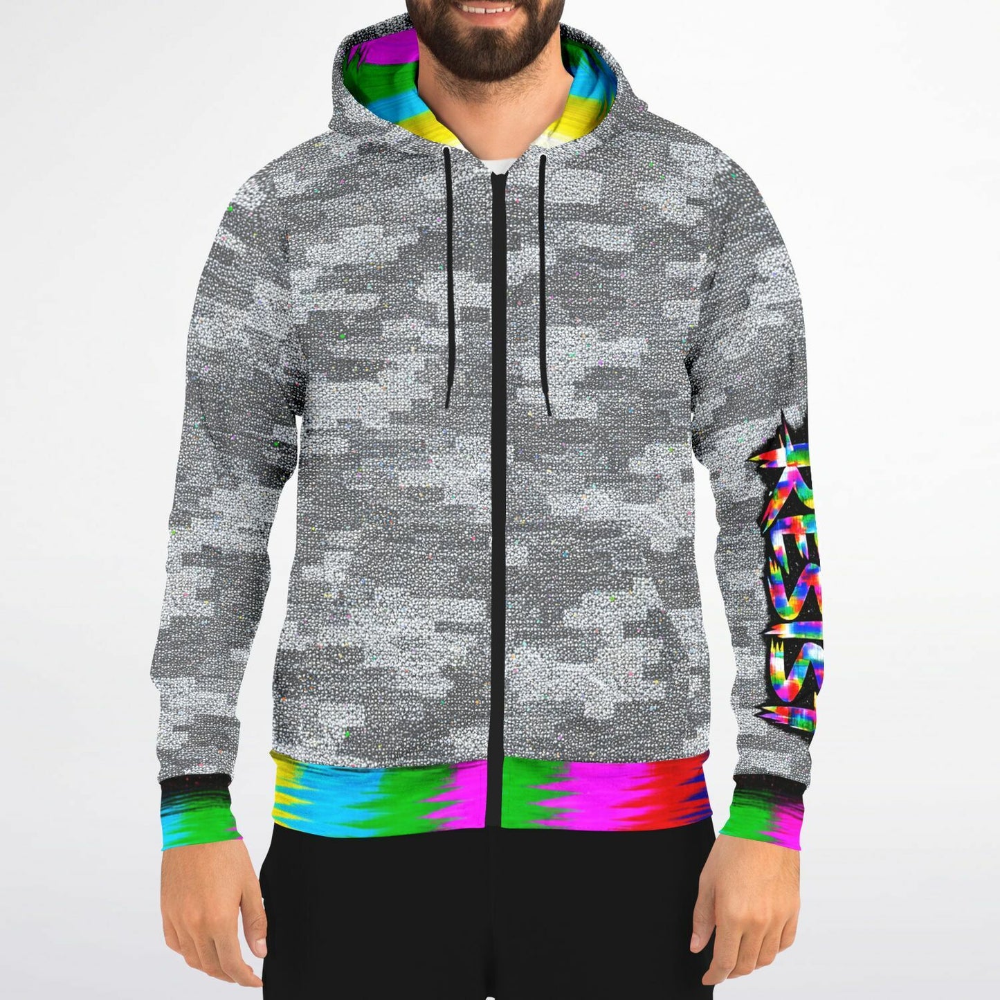 The_Static Zip-Up Hoodie