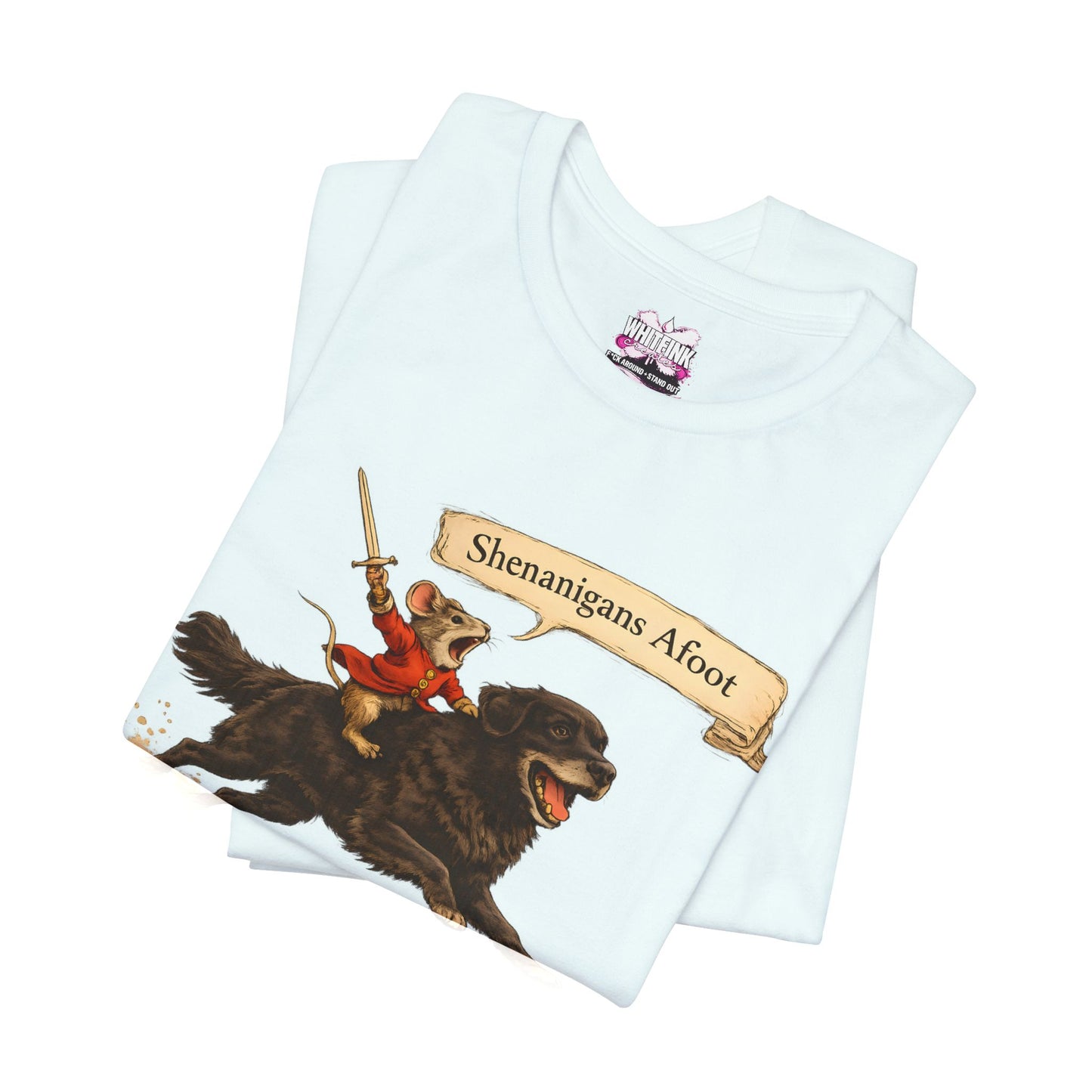 Shenanigans Afoot Tee — Funny Dog Rider Graphic T-Shirt