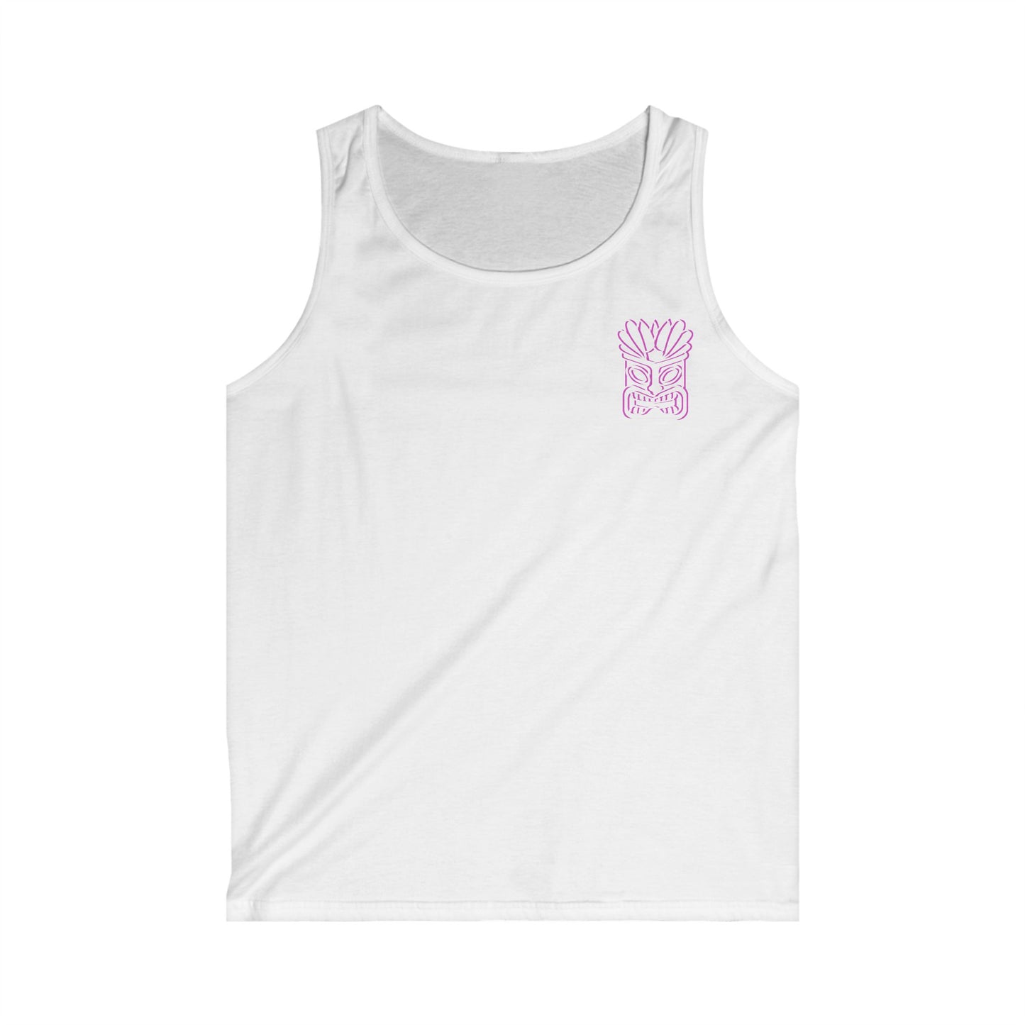 Tiki Tank Top (White/Pink)