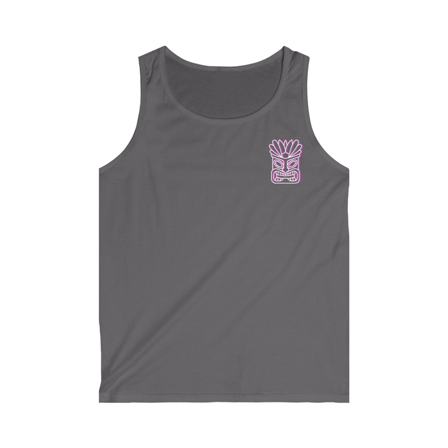 Tiki Tank Top (White/Pink)