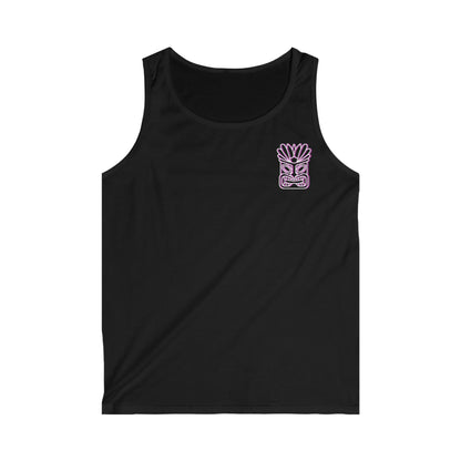 Tiki Tank Top (White/Pink)