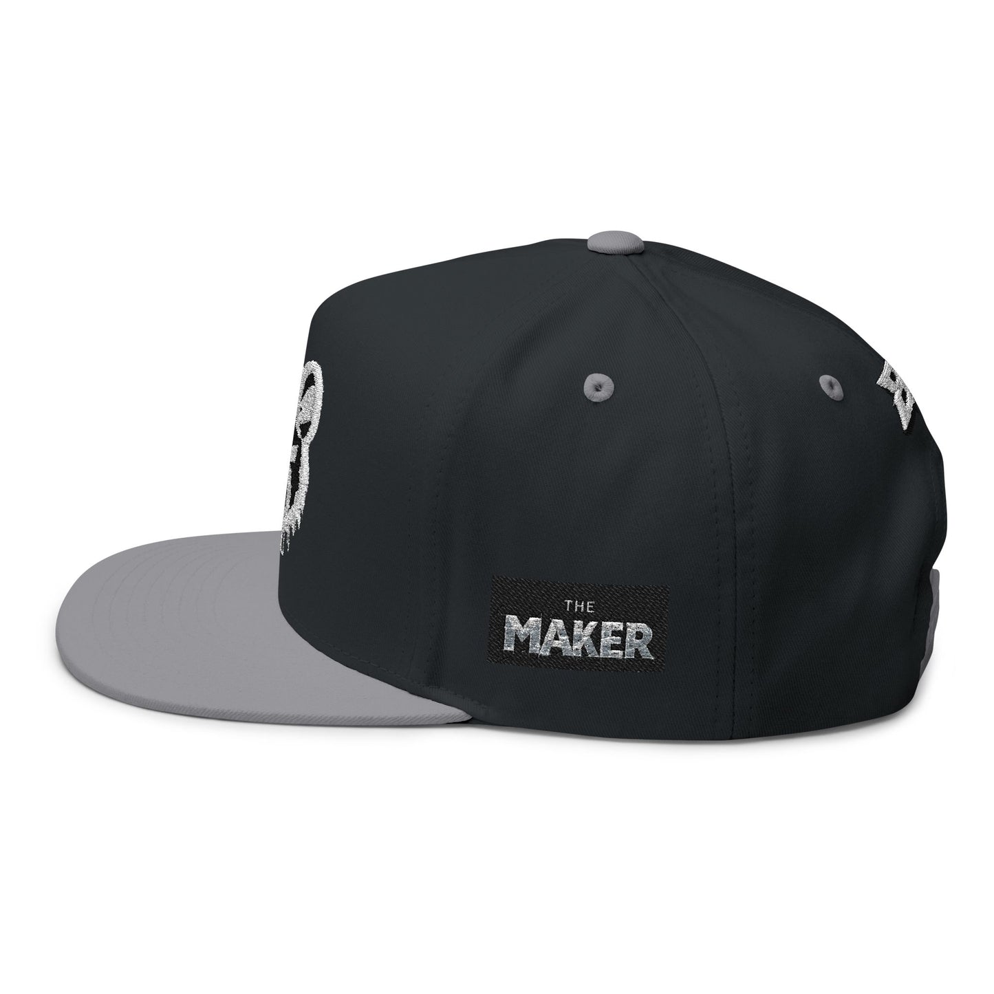 The Maker (White) Flat Bill Hat (snapback)