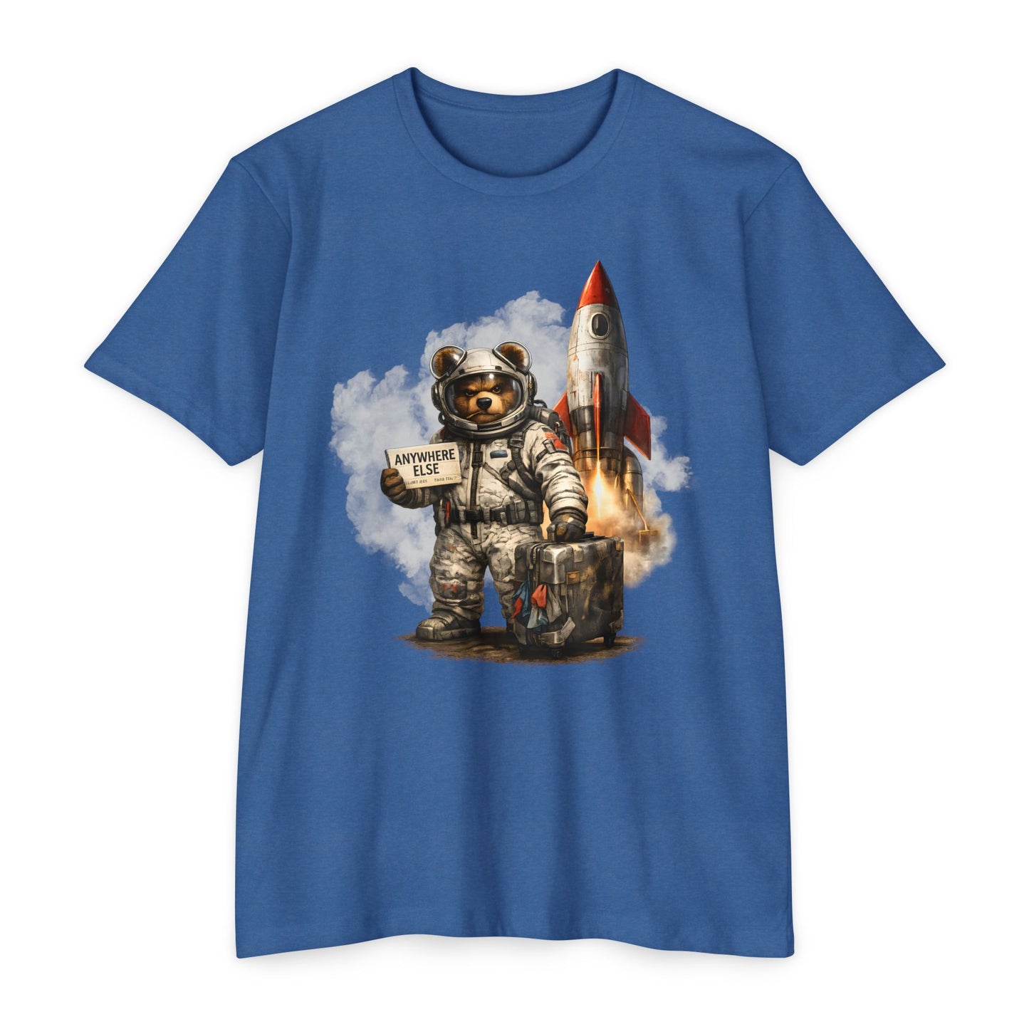 Rocket Bear – “Anywhere Else” Astronaut Graphic T-Shirt