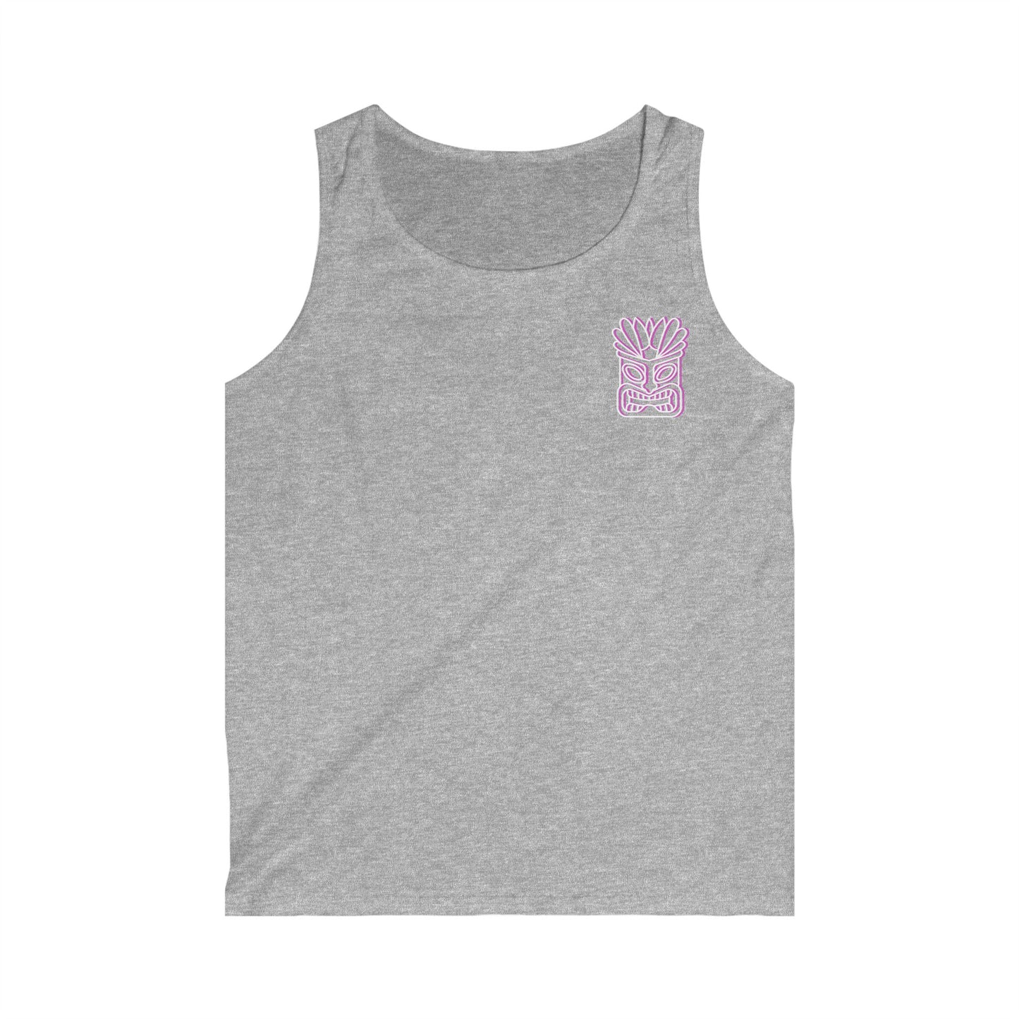 Tiki Tank Top (White/Pink)