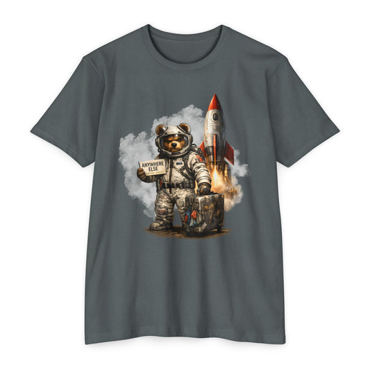 Rocket Bear – “Anywhere Else” Astronaut Graphic T-Shirt