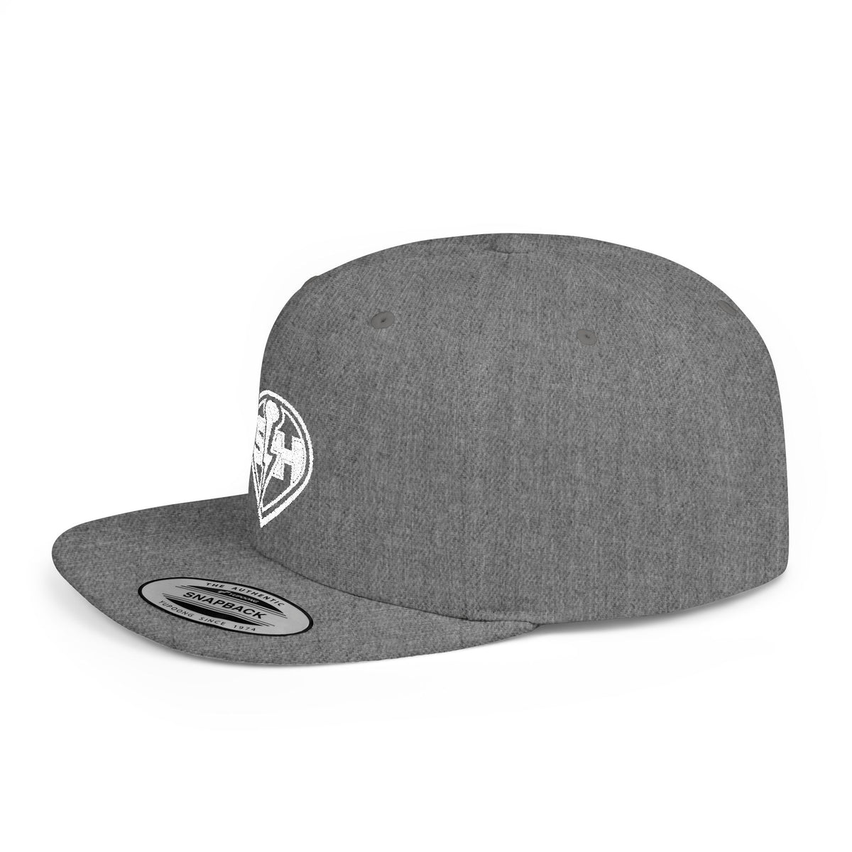 SingHUB White SH  Flat Bill Snapback