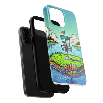 Run The Island - Disc Golf Tough Phone Case