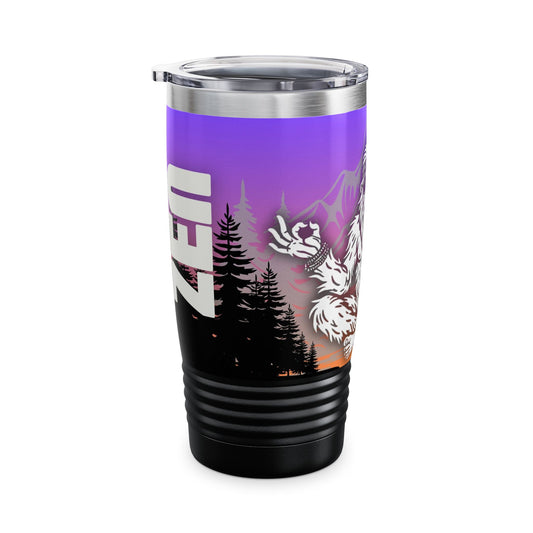 BIG ZEN Forest Tumbler (purple/orange) - Insulated 20oz Stainless Steel Travel Mug