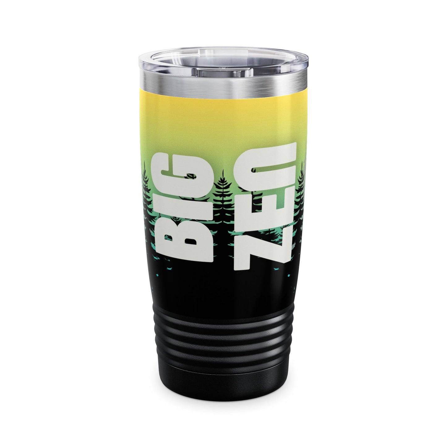 BIG ZEN Forest Tumbler (yellow/blue) - Insulated 20oz Stainless Steel Travel Mug