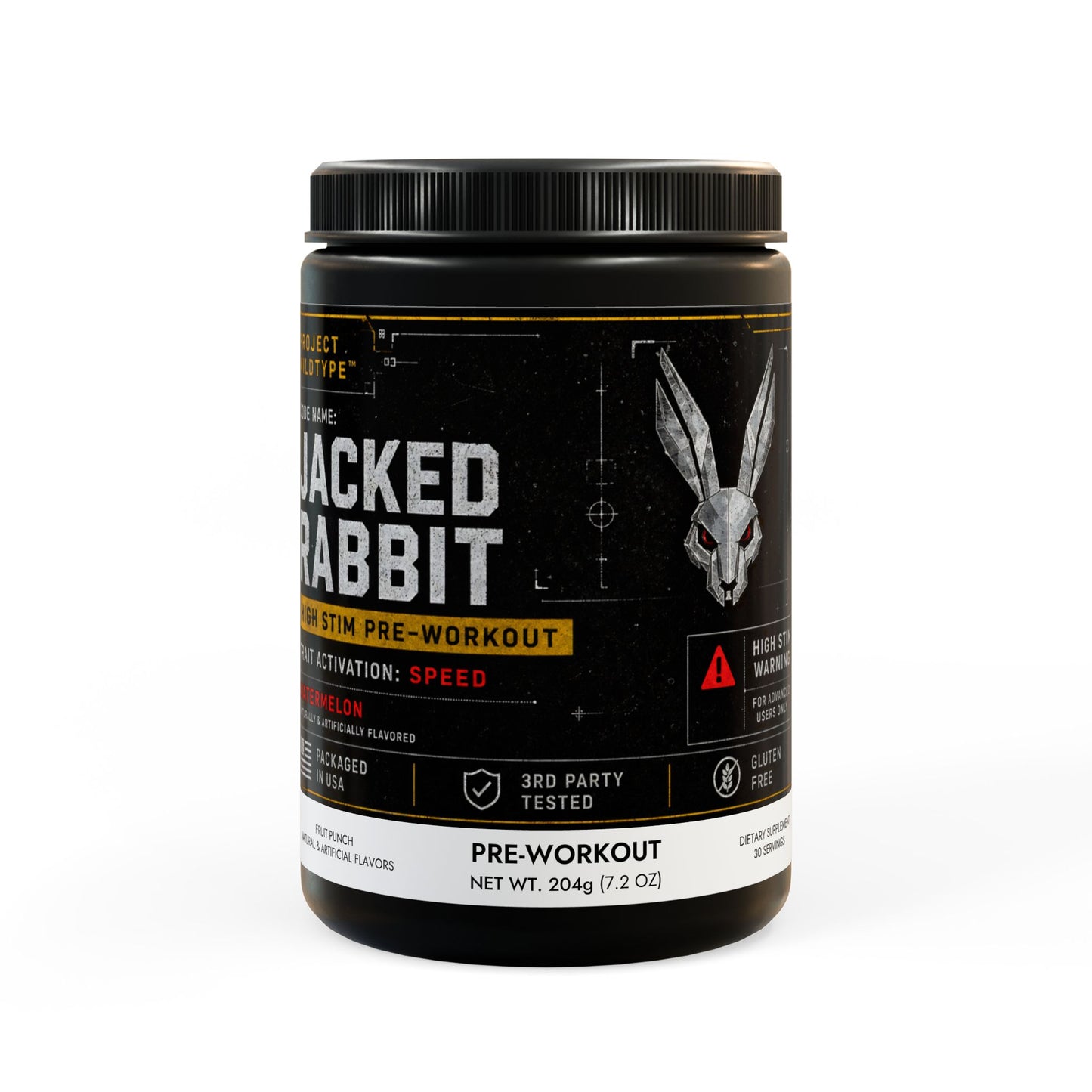Jacked Rabbit Pre-Workout Supplement, Fruit Punch (204g, 7.1oz)