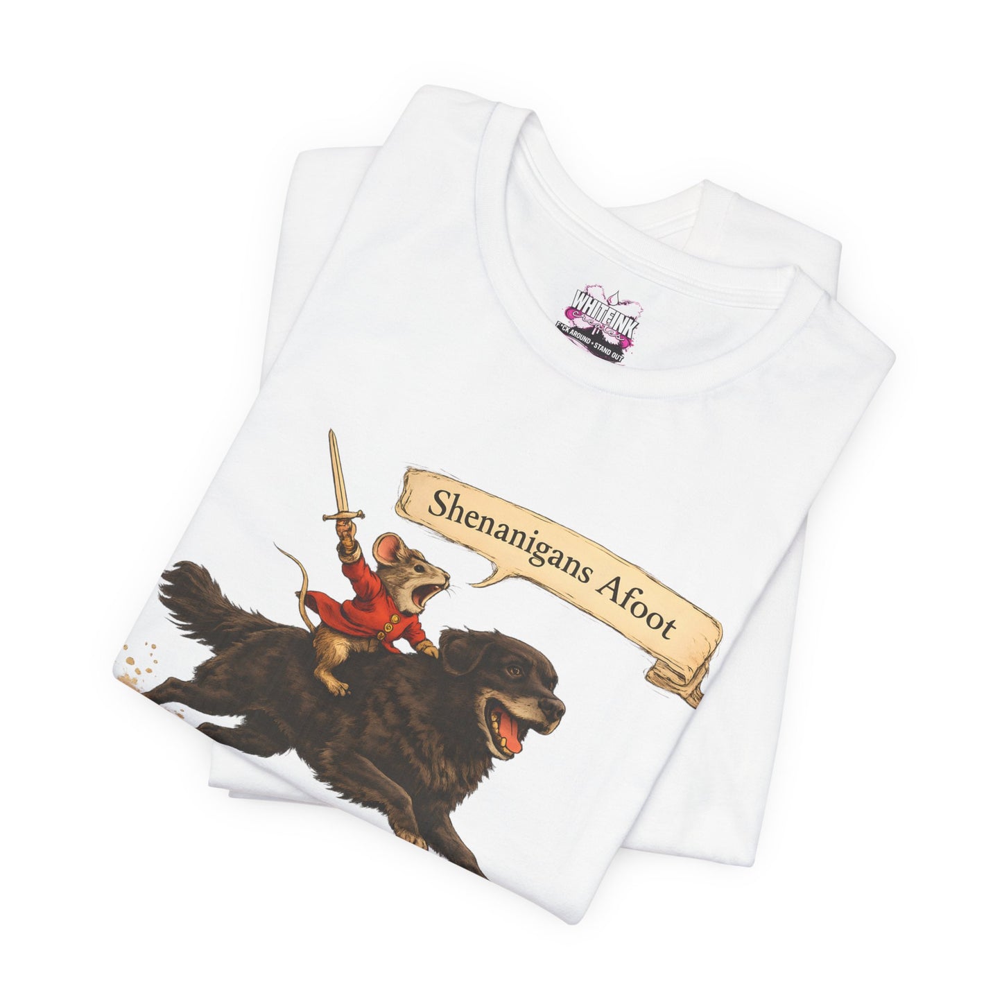 Shenanigans Afoot Tee — Funny Dog Rider Graphic T-Shirt