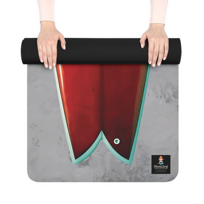 NamaSurf Red Fish Yoga Mat - Surf-Inspired Flow Meets Modern Design
