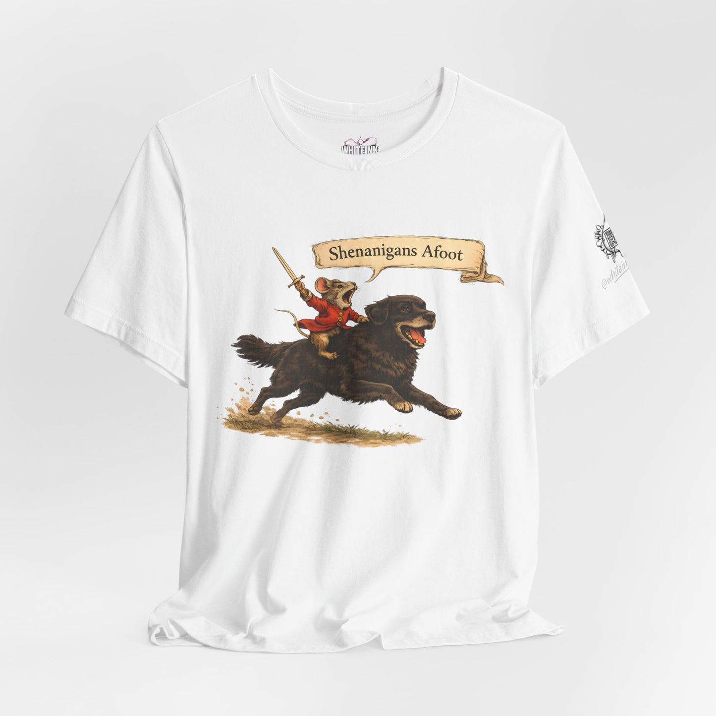 Shenanigans Afoot Tee — Funny Dog Rider Graphic T-Shirt