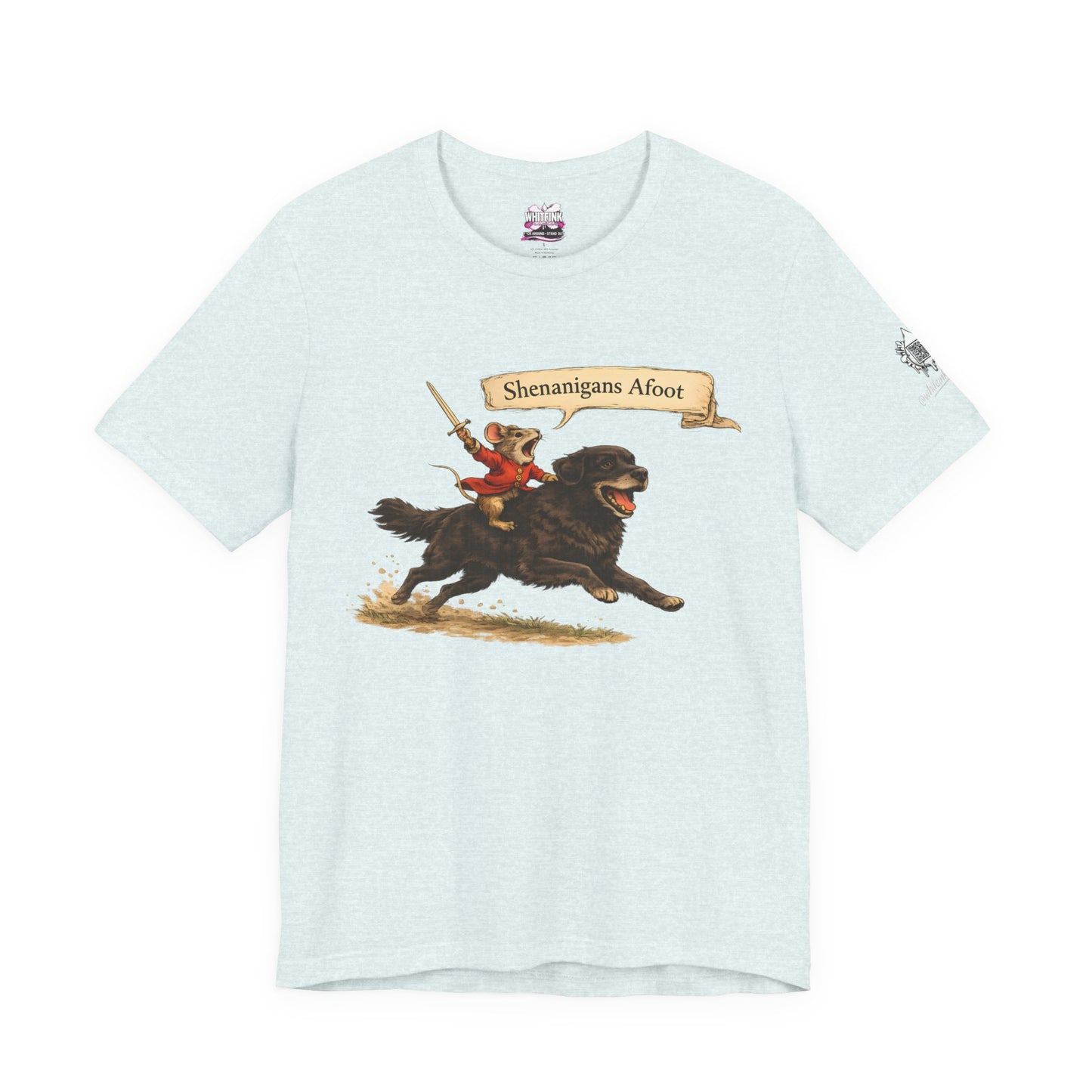 Shenanigans Afoot Tee — Funny Dog Rider Graphic T-Shirt