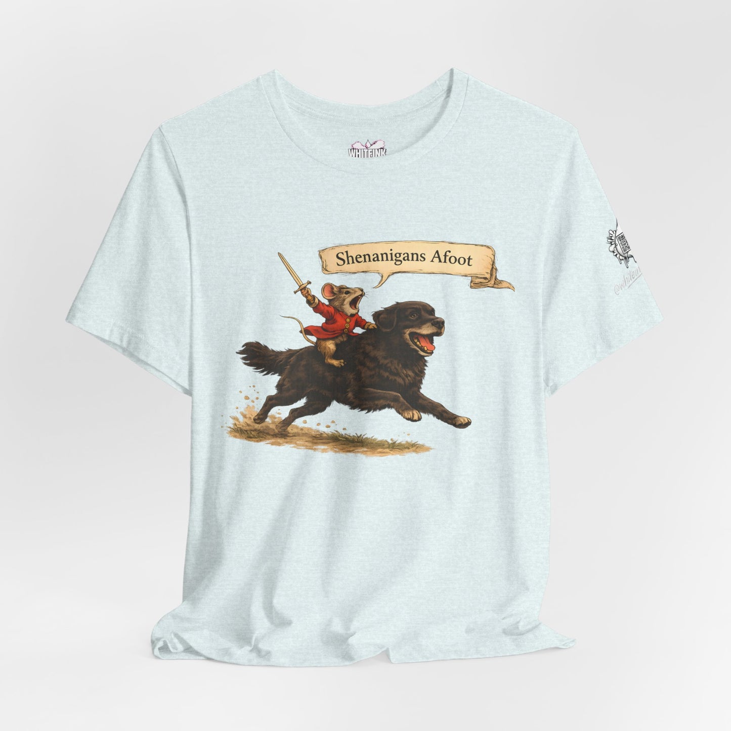 Shenanigans Afoot Tee — Funny Dog Rider Graphic T-Shirt