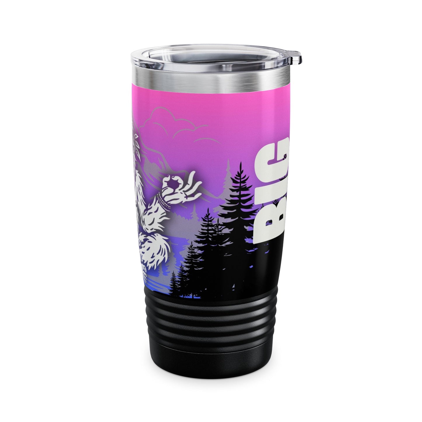 BIG ZEN Forest Tumbler (pink/purple) - Insulated 20oz Stainless Steel Travel Mug