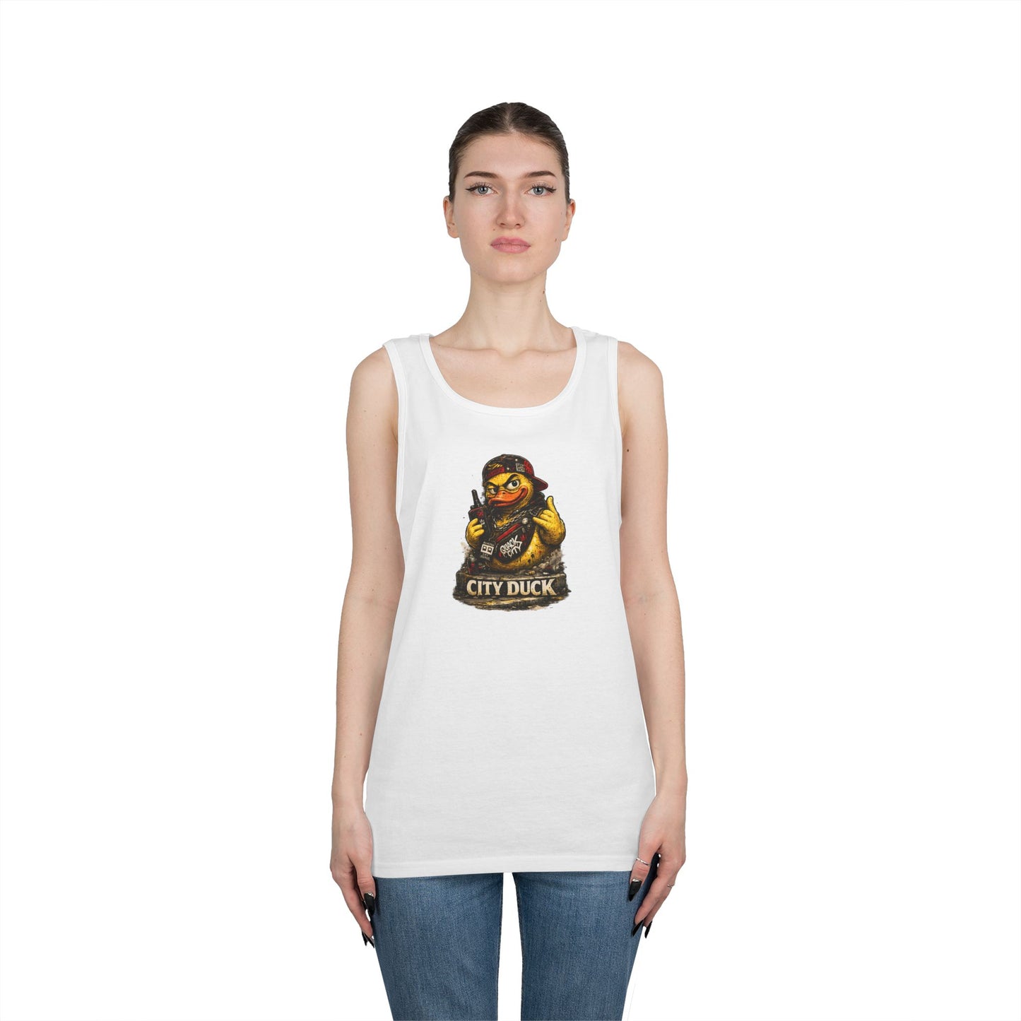 City Duck Graphic Tank Top — Vintage Urban Rubber Duck Tee