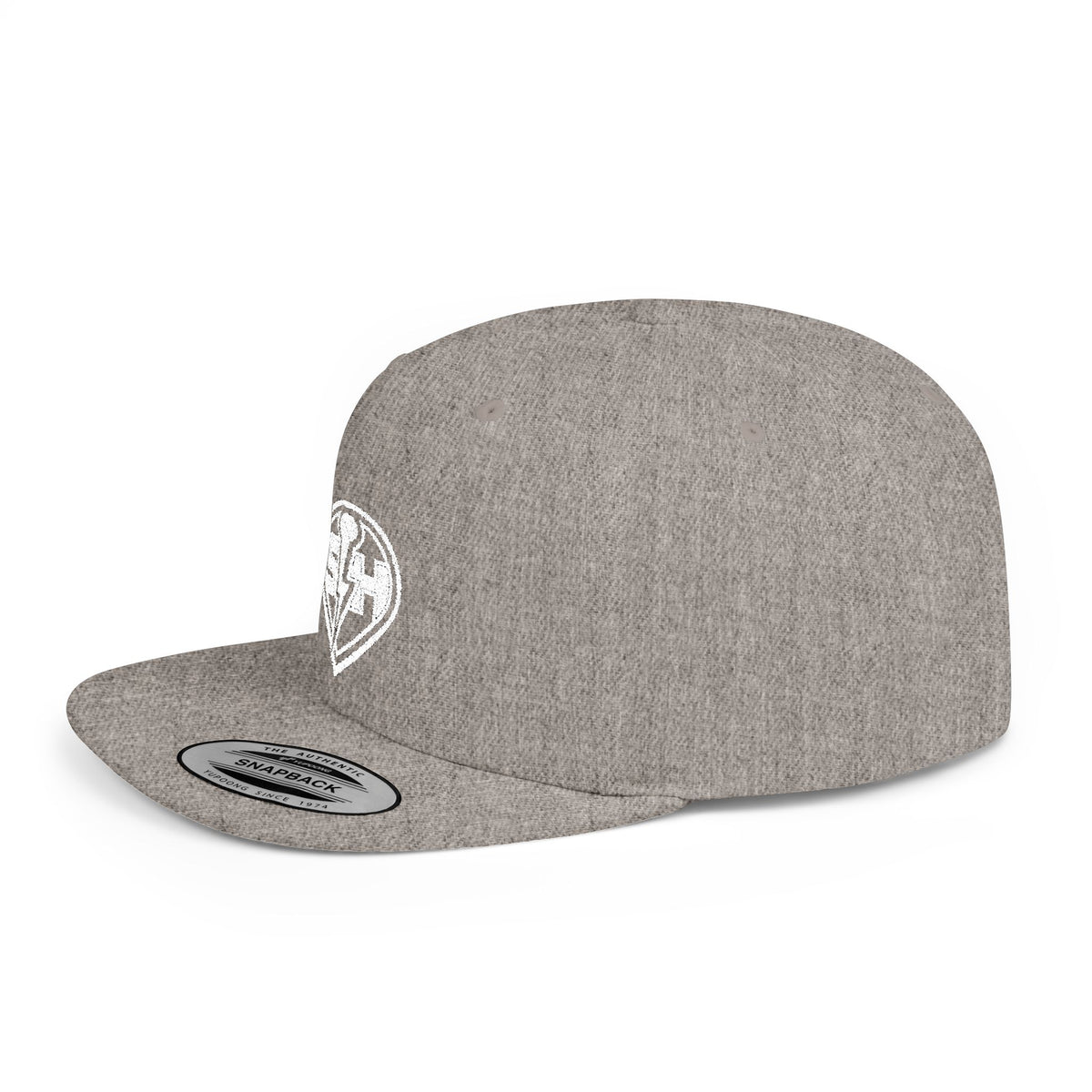 SingHUB White SH  Flat Bill Snapback