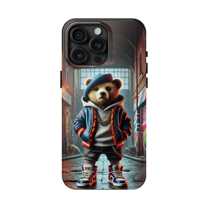 Brit Baddy Bear Phone Case - Durable Protective Cover, Strong UK Flag Soft Silicone Shell, Rugged Britain Animal Mobile Accessory,