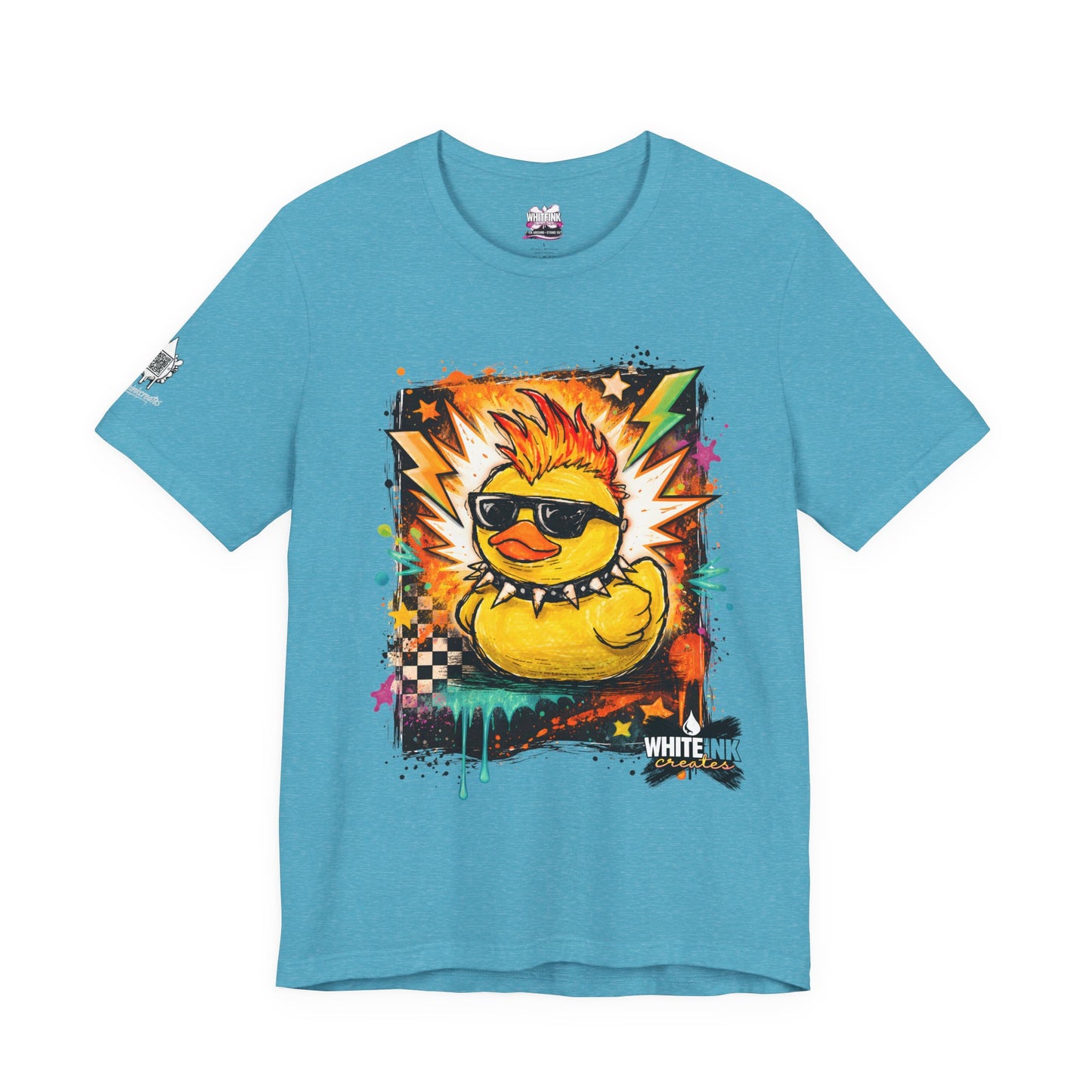 Rock Duck WhiteInk Creates T-shirt