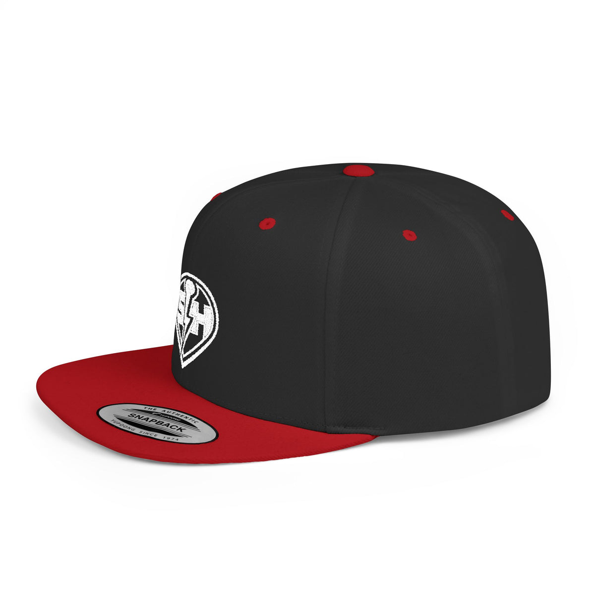 SingHUB White SH  Flat Bill Snapback