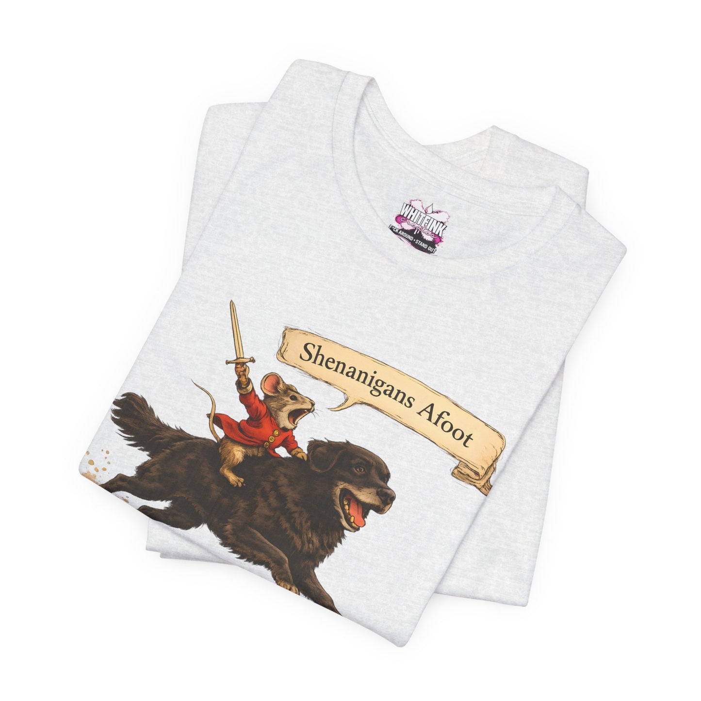 Shenanigans Afoot Tee — Funny Dog Rider Graphic T-Shirt