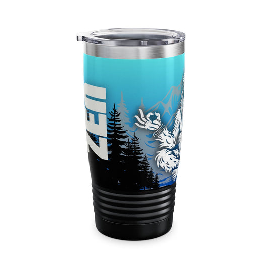 BIG ZEN Forest Tumbler (blue/teal) - Insulated 20oz Stainless Steel Travel Mug
