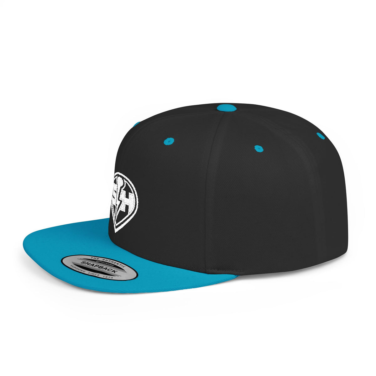 SingHUB White SH  Flat Bill Snapback