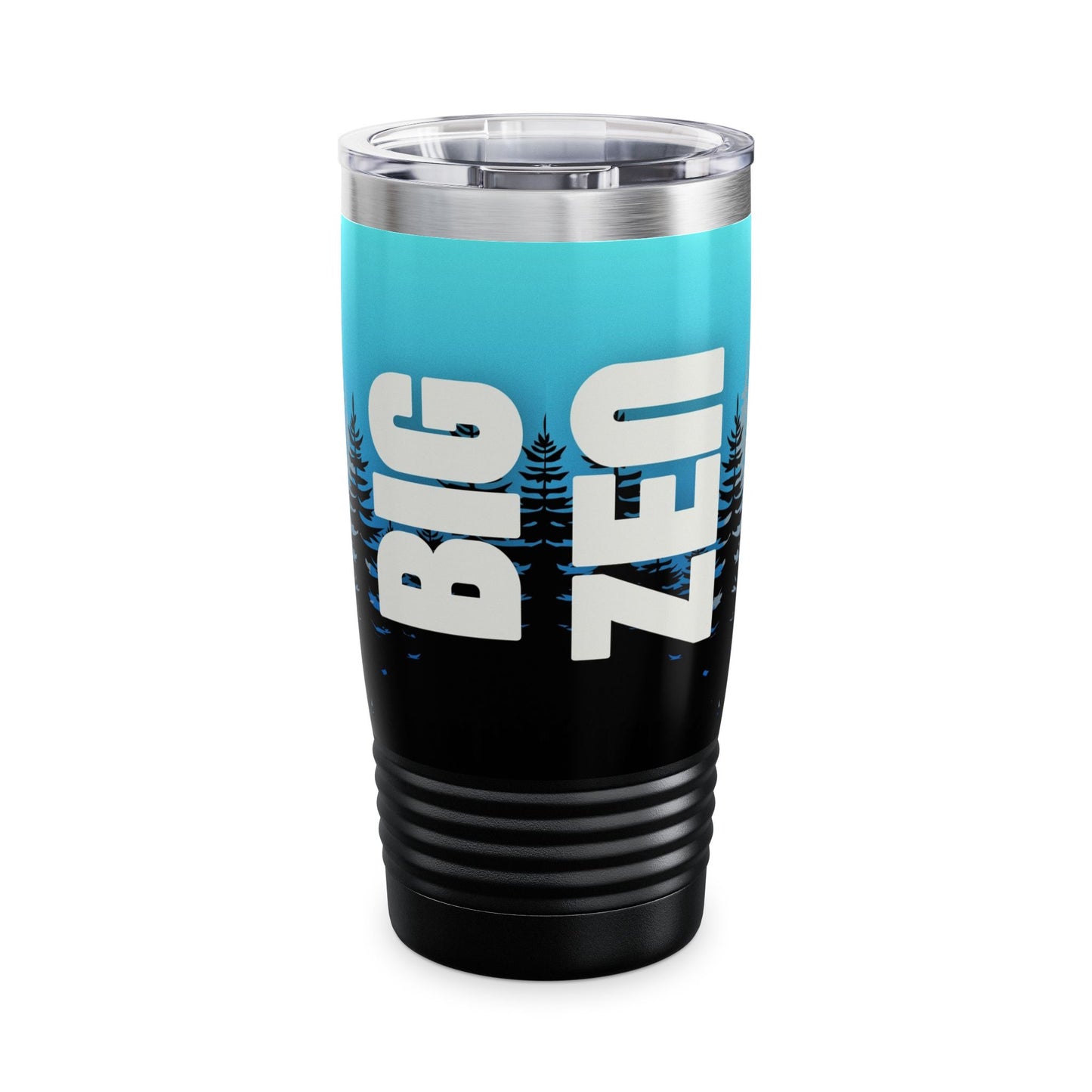 BIG ZEN Forest Tumbler (blue/teal) - Insulated 20oz Stainless Steel Travel Mug