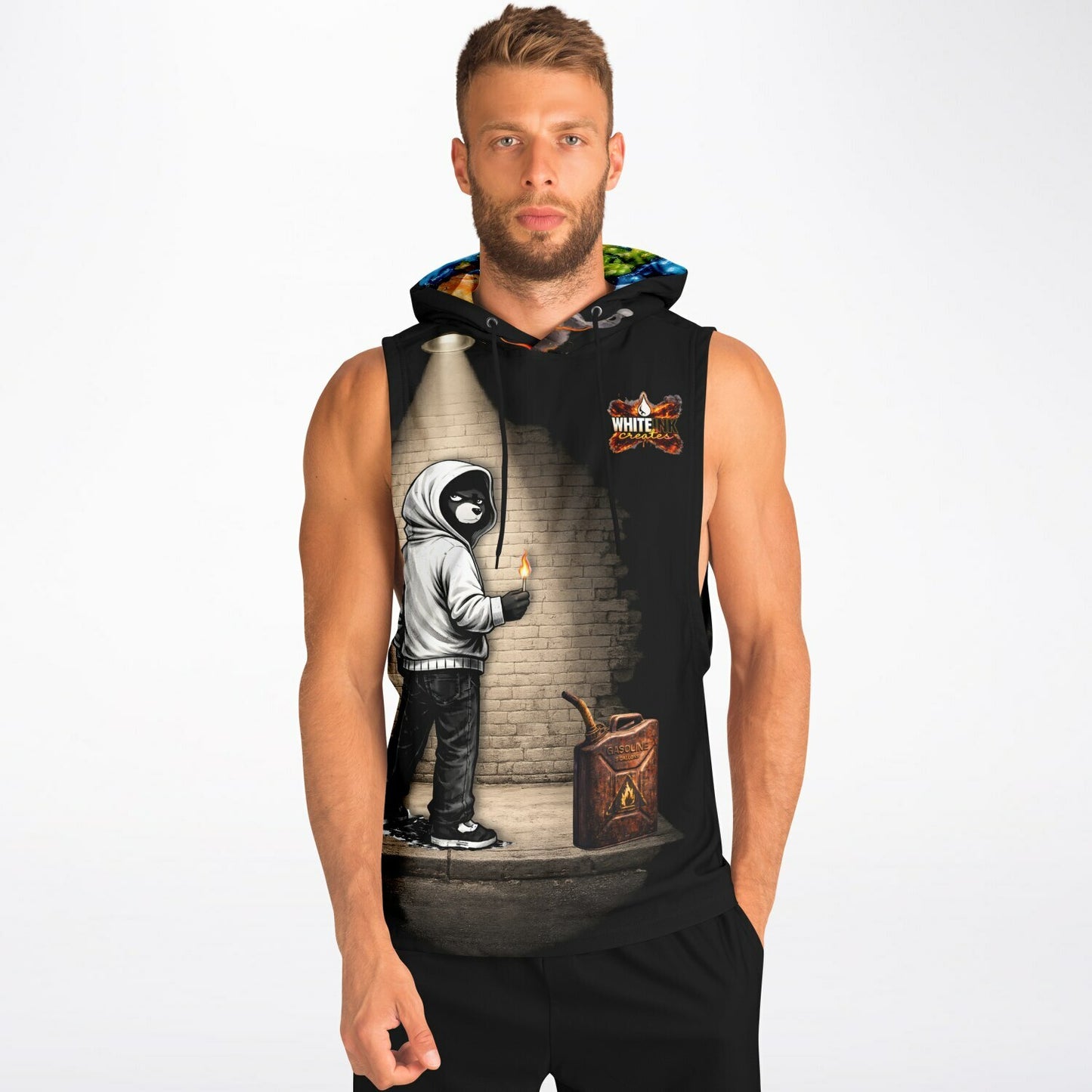 Watch The World Burn - Drop Armhole Hoodie