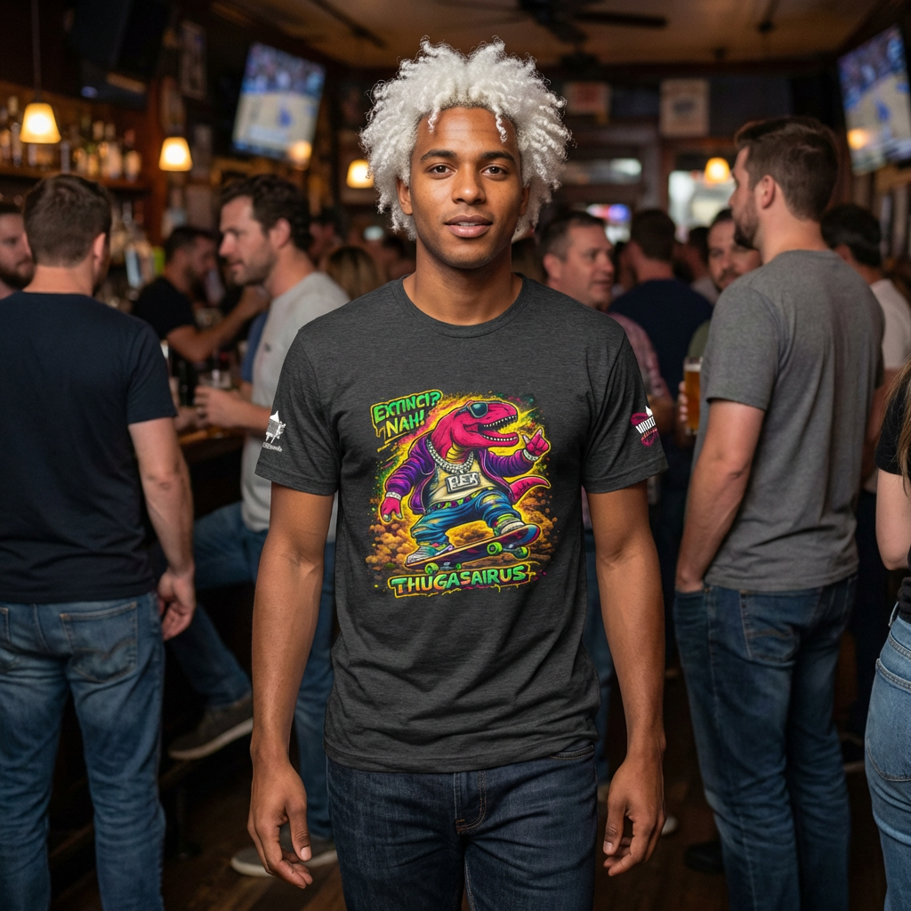 Thugasaurus Skateboard T‑Shirt