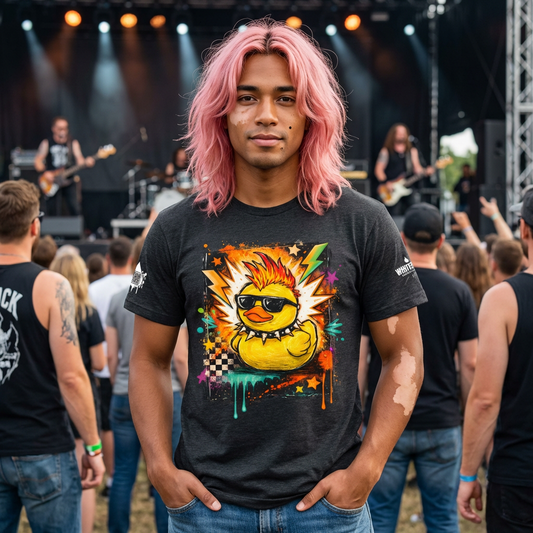 Rock Duck WhiteInk Creates T-shirt