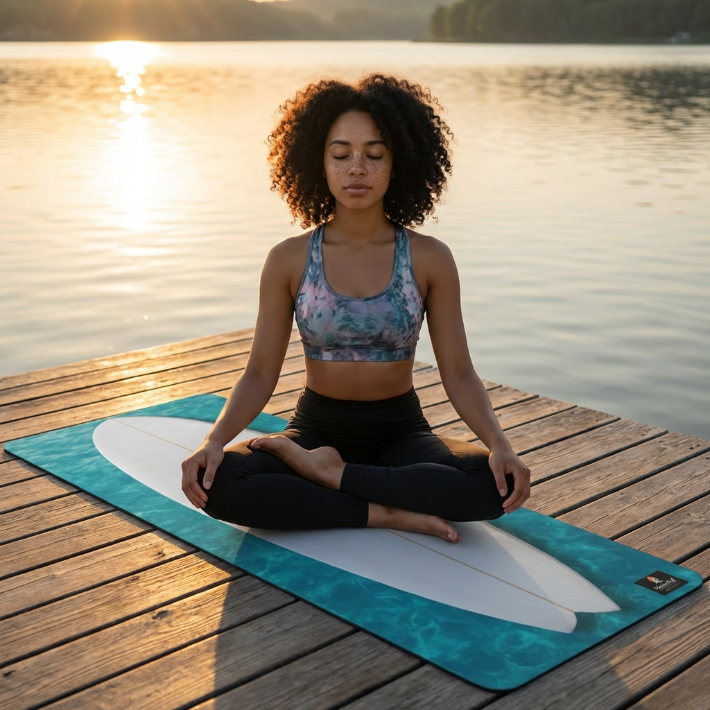 Clean Line Surfboard Yoga Mat - NamaSurf Collection