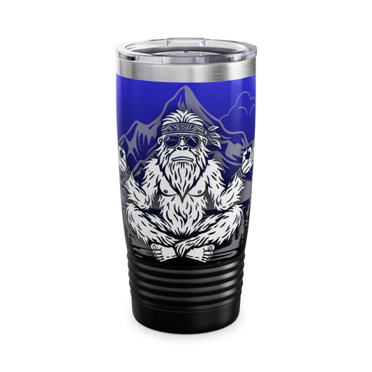BIG ZEN Forest Tumbler (blue/black) - Insulated 20oz Stainless Steel Travel Mug
