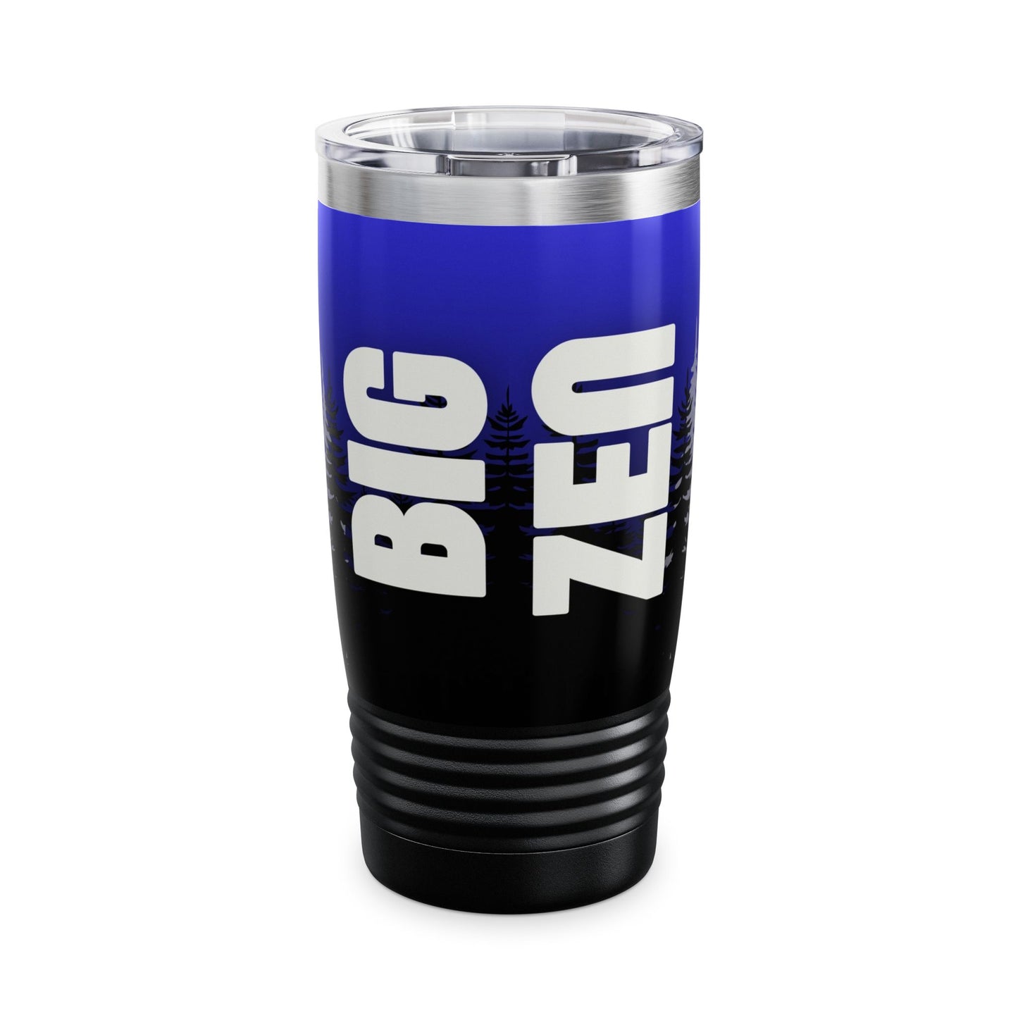 BIG ZEN Forest Tumbler (blue/black) - Insulated 20oz Stainless Steel Travel Mug