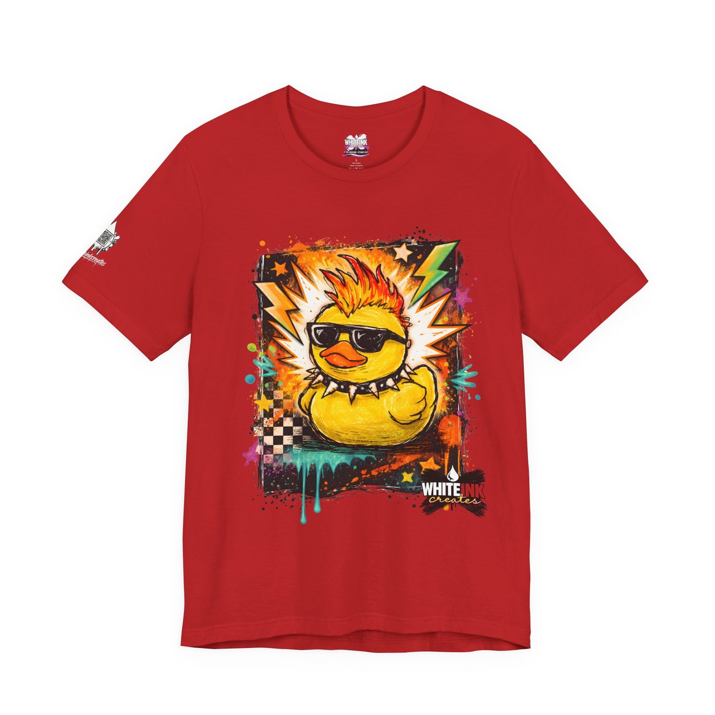 Rock Duck WhiteInk Creates T-shirt